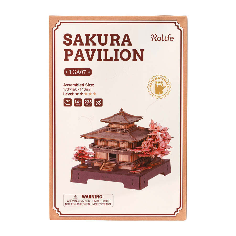 Rolife 3D Wooden Puzzle - Sakura Pavilion TGA07