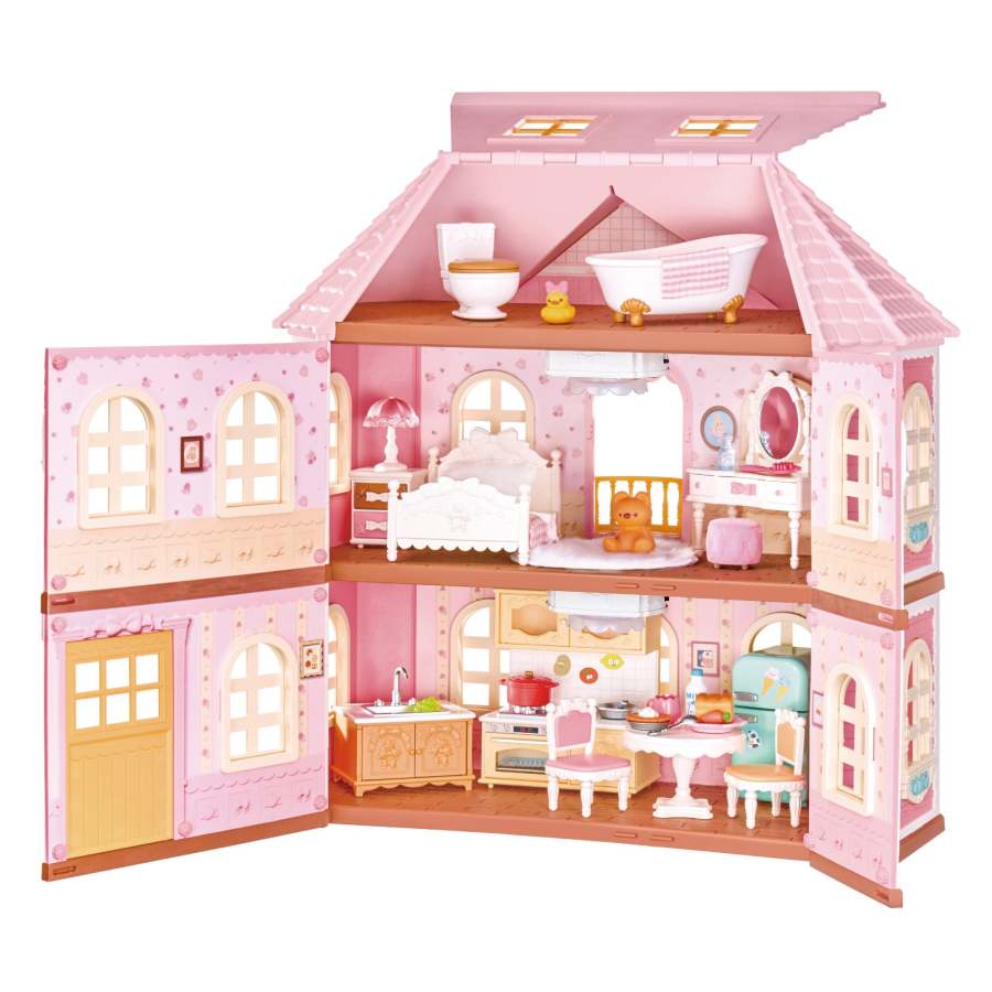 Robotime Rolife DIY Dollhouse Kit- Haley Island Fairy Rose Cottage HH001