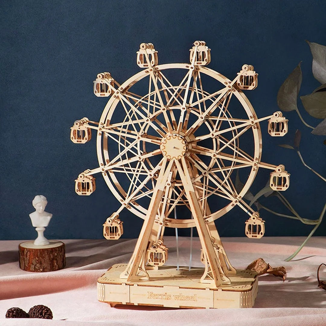 Robotime Rolife Ferris Wheel 3D Wooden Puzzle Music Box TGN01