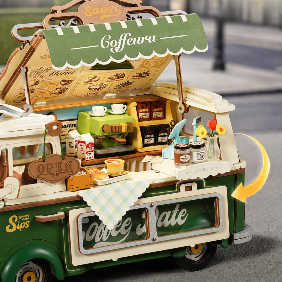 Rolife Leo's Coffee Truck 3D Wooden Puzzle TGS07