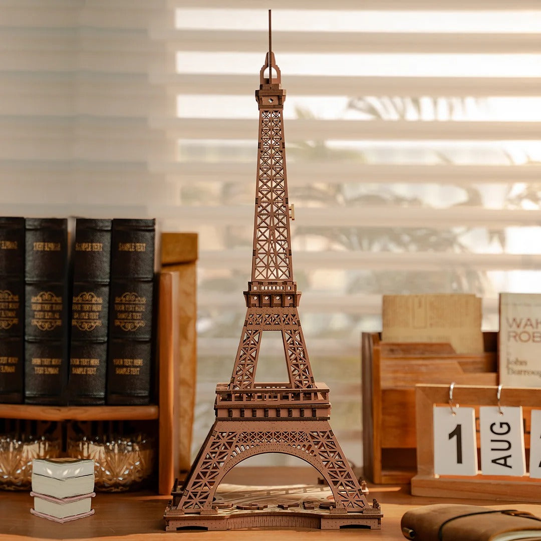 Robotime Rolife Night of the Eiffel Tower 3D Wooden Puzzle TGL01