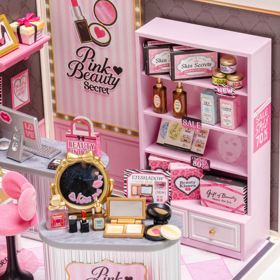 Rolife Pink Beauty Secret Super Creator Miniature House DW026