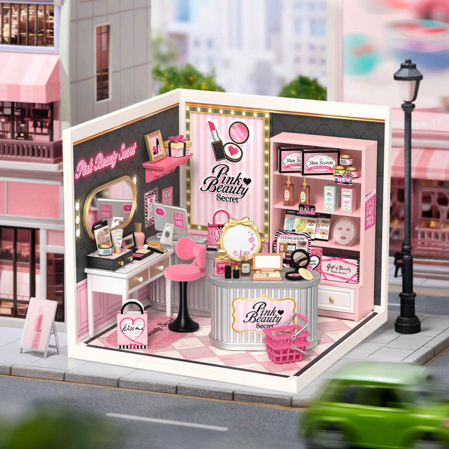 Rolife Pink Beauty Secret Super Creator Miniature House DW026