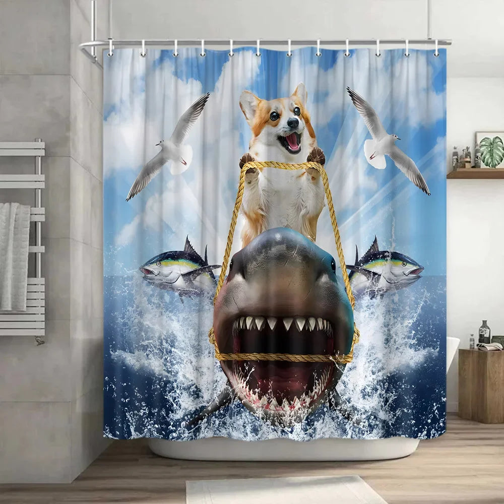 Funny Cat Shower Curtain