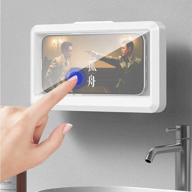 Bathroom Waterproof Phone Holder Self-adhesive