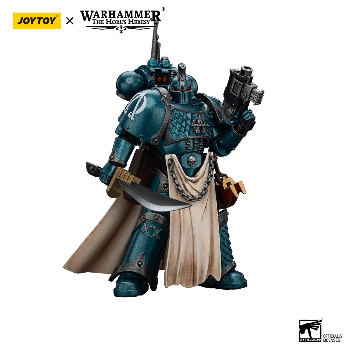 JOYTOY Warhammer 40k 1/18 Action Figures Anime 12.6cm Alpha Legion Legion Praetor with Power Sword Harrowmaster Armillus Dynat