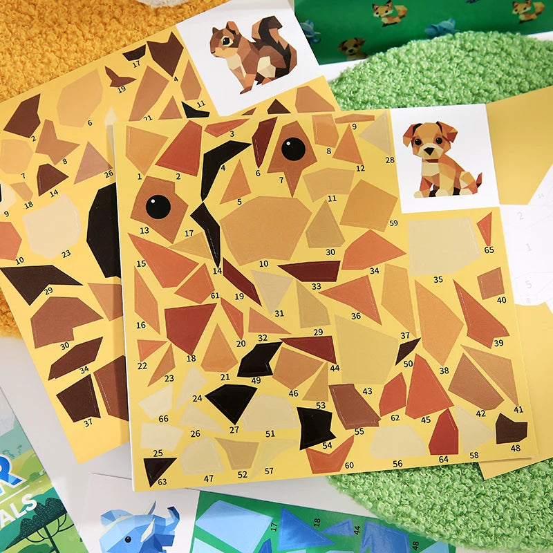 3D Geometric Collage DIY Stickers 12pcs