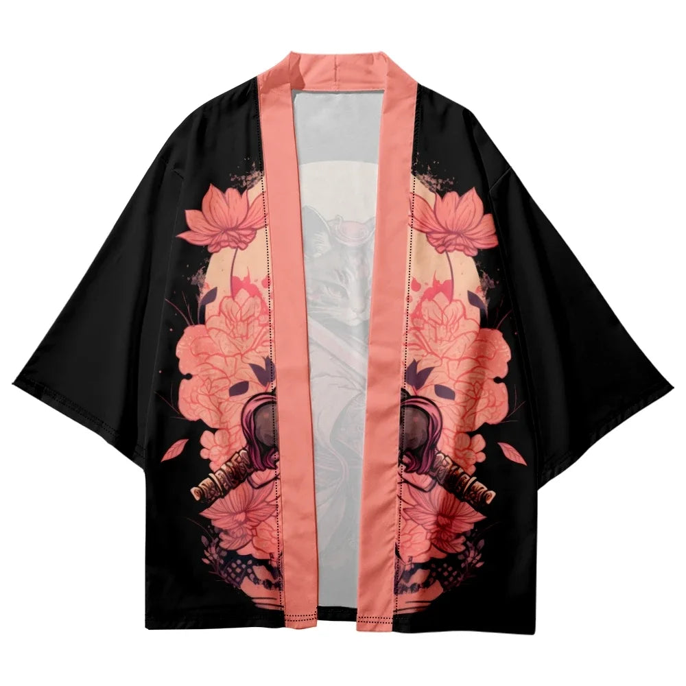 Kimono Japanese Traditional Vintage Samurai - CLOTHING TOP