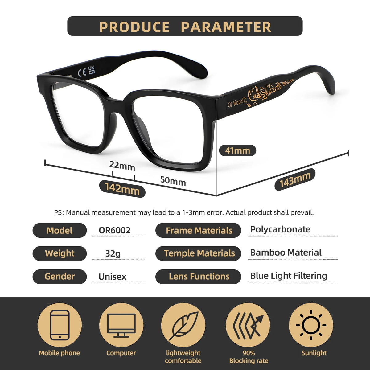 Oi Wood High Quality Far Sight Optic Men Anti Blue Light Presbyopia Eyewear Reading Glasses with Diopter +0+1.0 +1.5 +2.0 +2.5