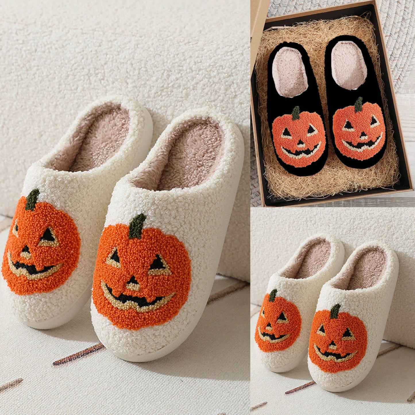 Halloween Plush Fuzzy Slippers