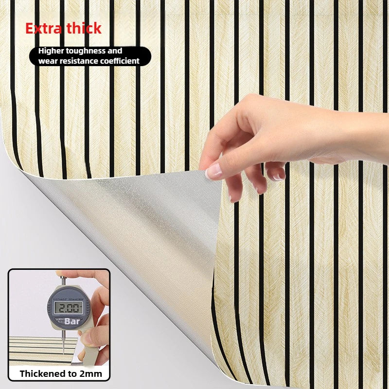 DIY Thick Brown Grid Wallpaper Faux Plaid Design Waterproof