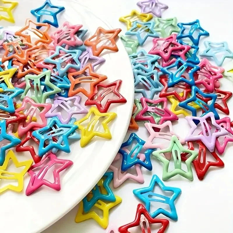 20pcs Colorful Star BB Hair Clips