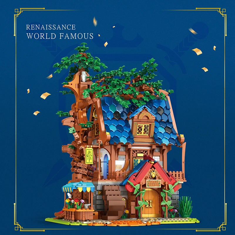 Reobrix European Tree House Building Kit 2566pcs