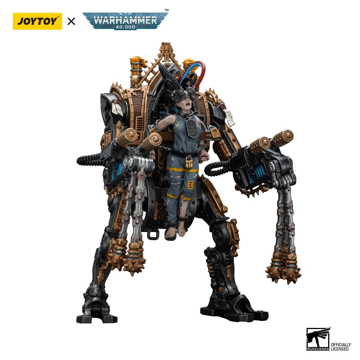 JOYTOY Warhammer 40k 1/18 Action Figures Mecha Anime 24cm Adepta Sororitas Penitent Engine with Penitent Flails Mecha Model