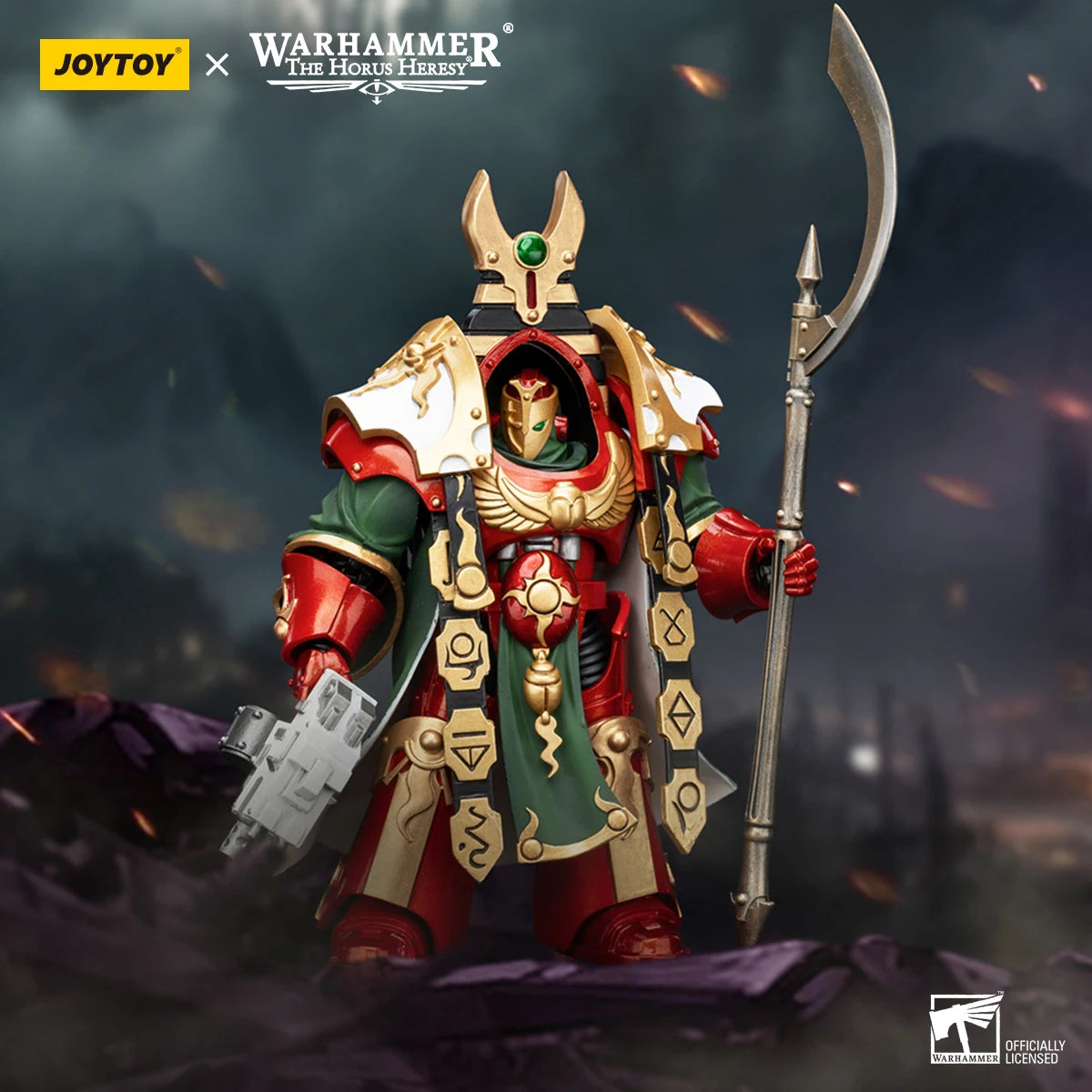 JOYTOY Warhammer 40k 1/18 Action Figures 14.3cm Thousand Sons Legion Praetor in Cataphractii Terminator Armour
