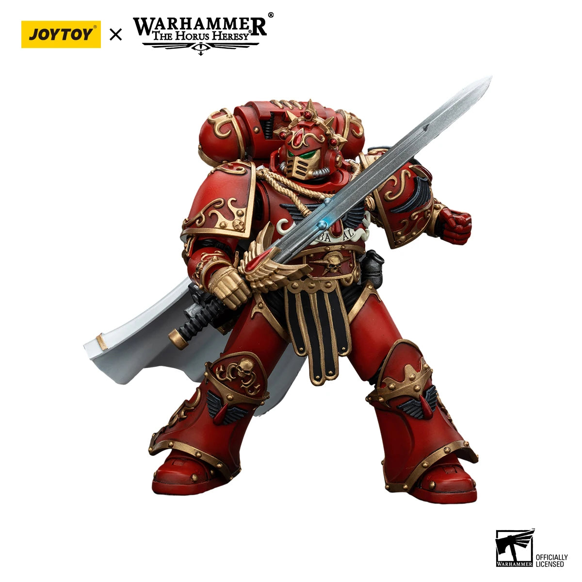 JOYTOY Warhammer 40k 1/18 Action Figures Anime 12.4cm Blood Angels Legion Praetor with Paragon Blade