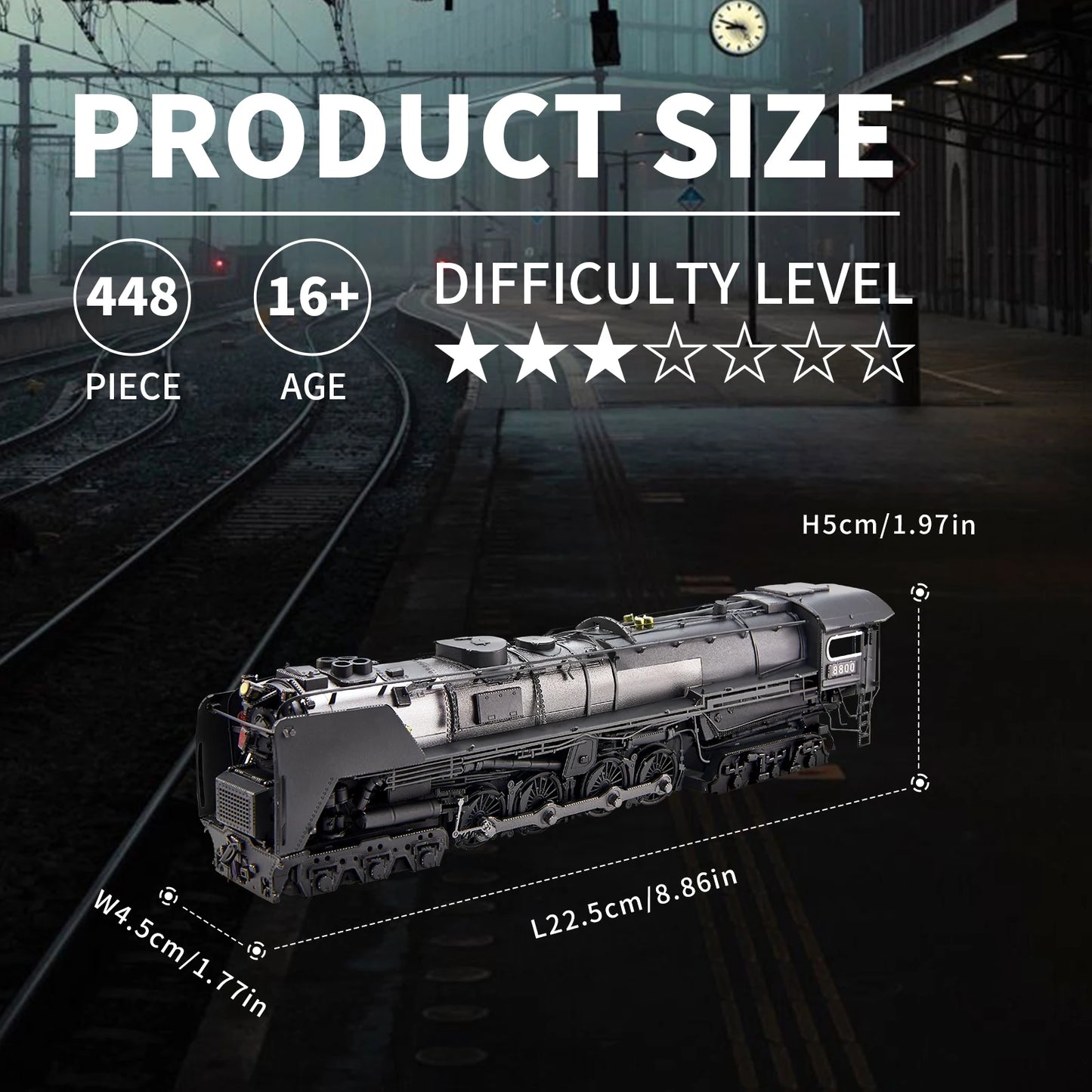 Piececool 3D Metal Puzzles Class S-2 Locomotive