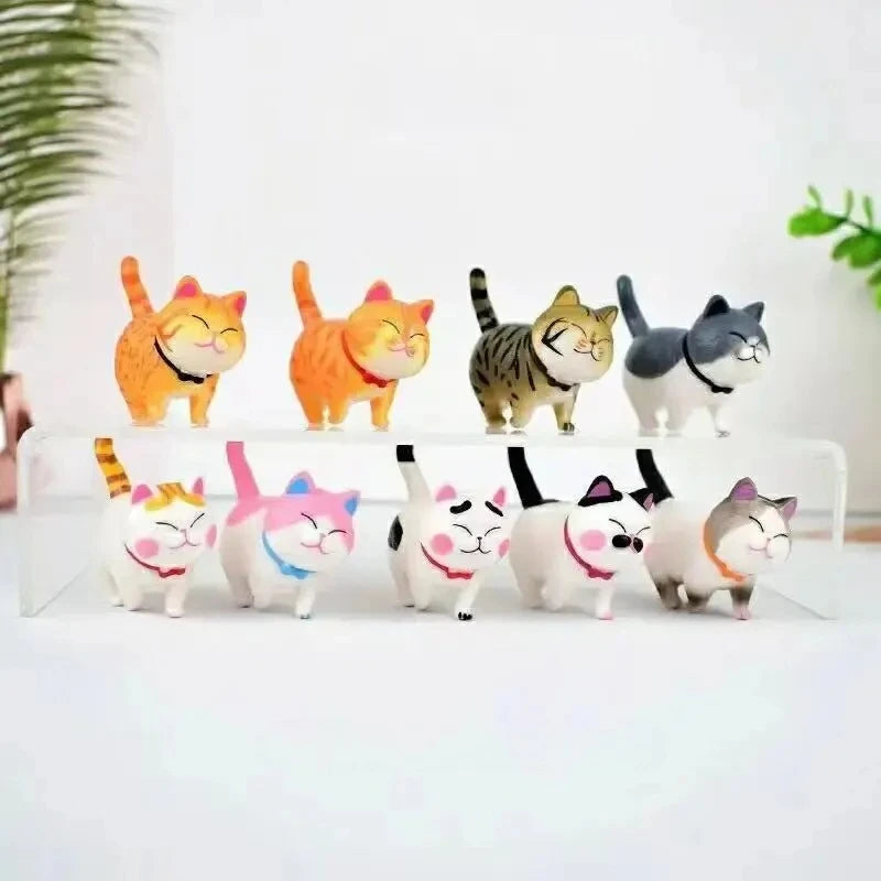 Cute Cat Ornaments Set 9pcs