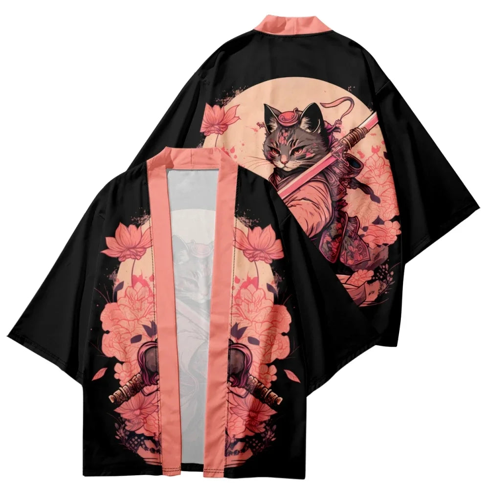 Kimono Japanese Traditional Vintage Samurai - CLOTHING TOP