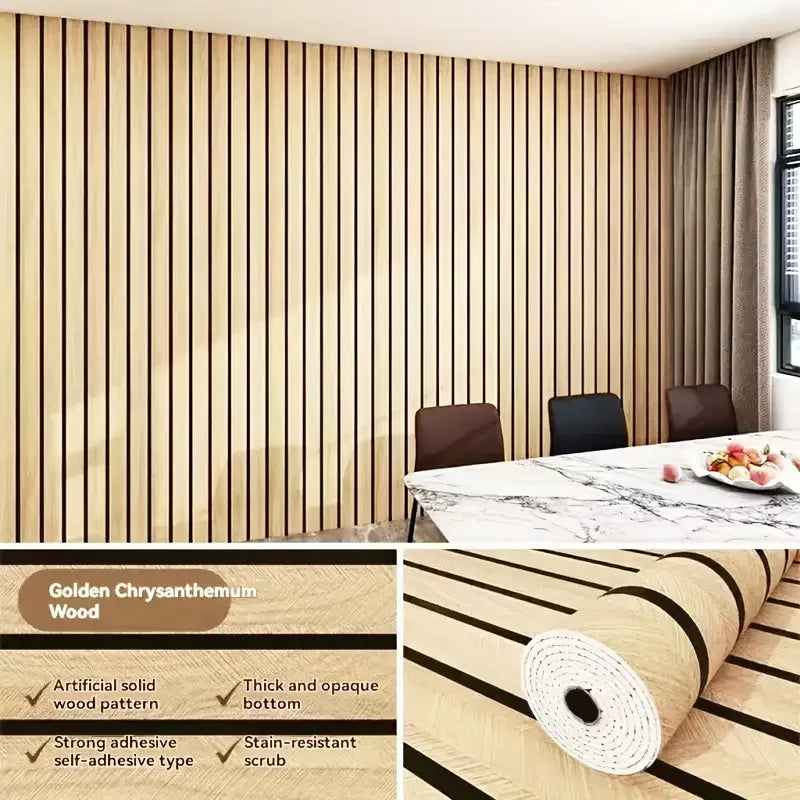 DIY Thick Brown Grid Wallpaper Faux Plaid Design Waterproof