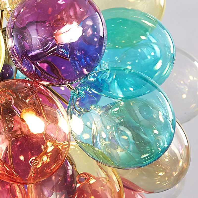 Post-modern Colorful Glass Ball Chandeliers