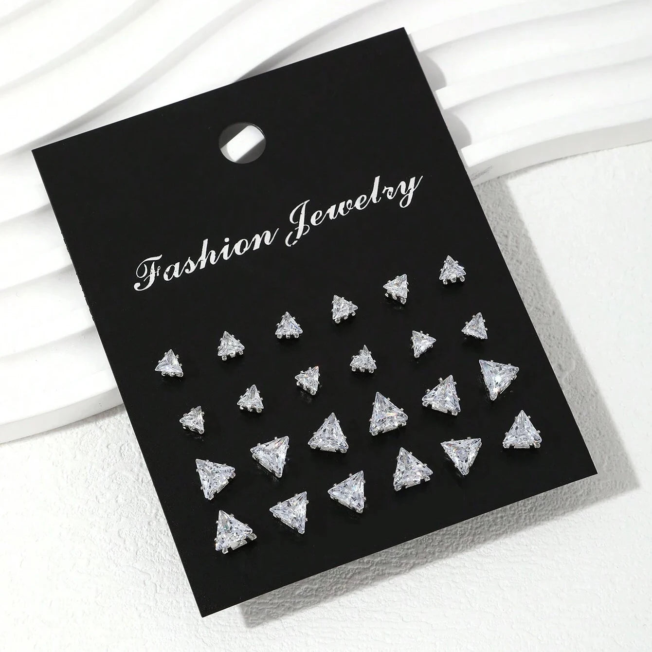12 Pairs Of Luxurious Zirconia Earrings