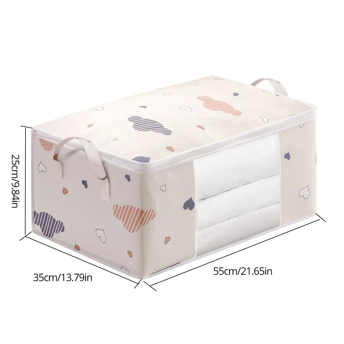 Large Capacity Clothes Storage Organizer With Reinforced Handle