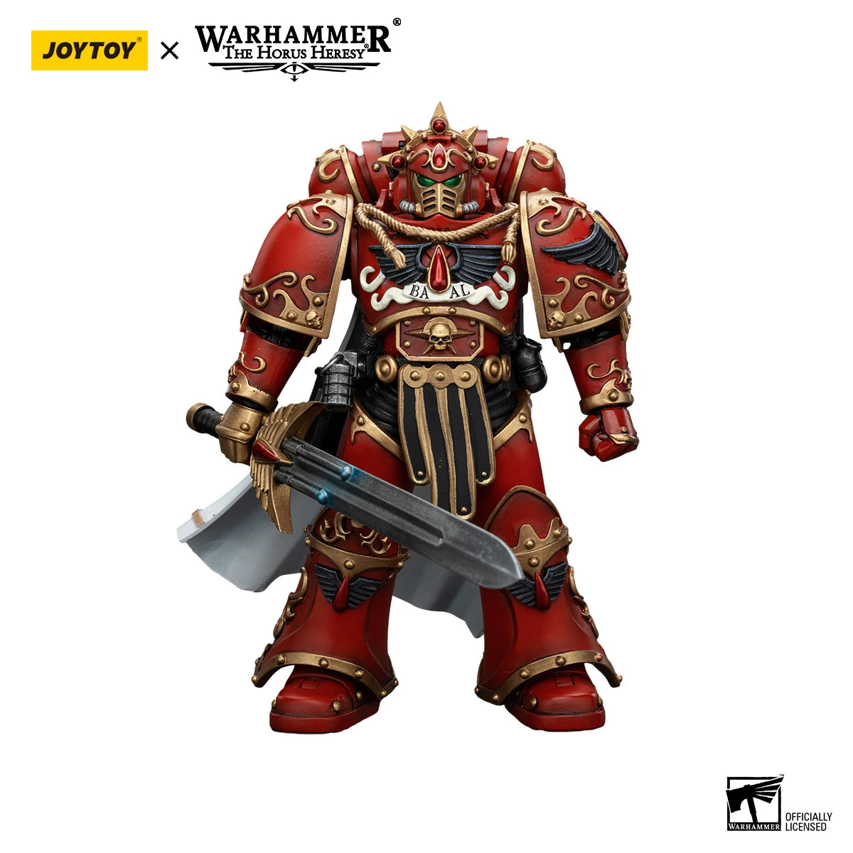 JOYTOY Warhammer 40k 1/18 Action Figures Anime 12.4cm Blood Angels Legion Praetor with Paragon Blade
