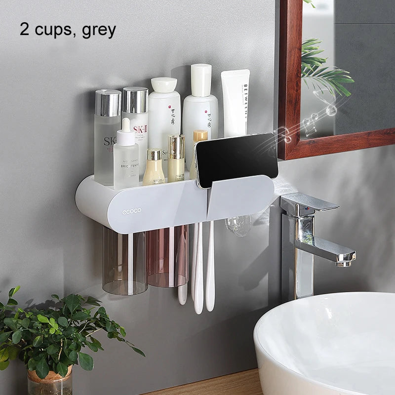 Bathroom Wall Toothbrush Organizer Set