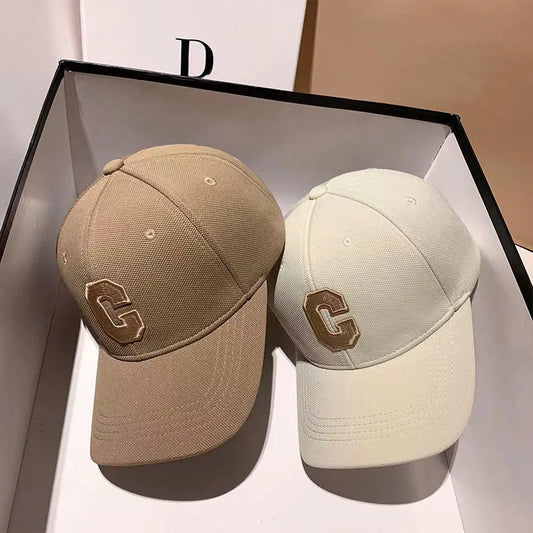 C Letter Embroidered Baseball Cap Kpop Fashion