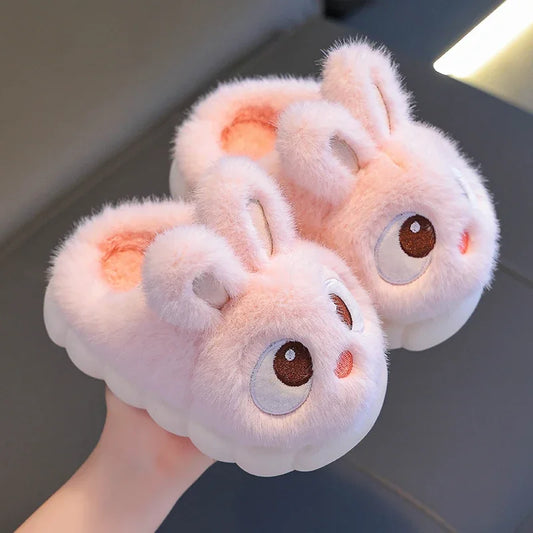 Kids Cute Rabbit Fluffy Slippers