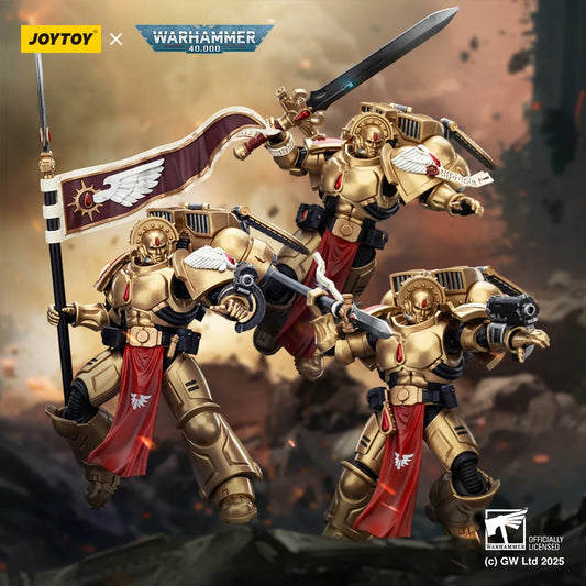 JOYTOY Warhammer 40k 1/18 Action Figures Blood Angels Sanguinary Guard with Inferno Pistol and Encarmine Blade