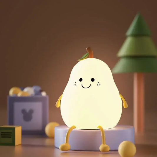 LED Pear Fruit Silicone Night Light