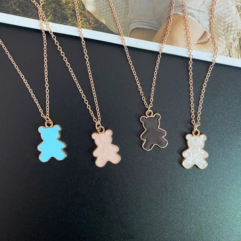 Korean Bear Pendant Necklace