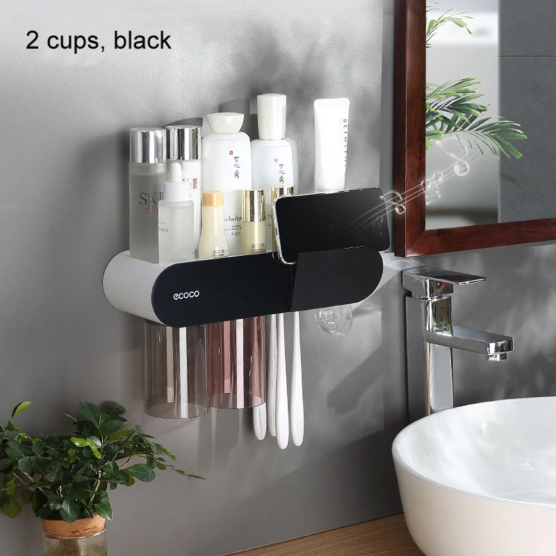 Bathroom Wall Toothbrush Organizer Set