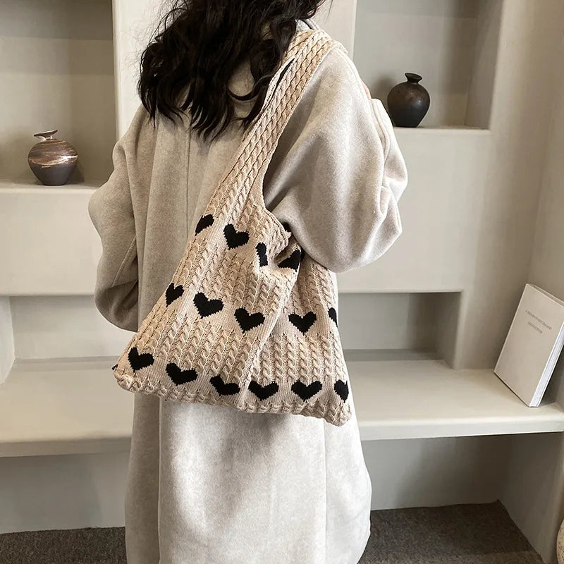 Knitted Love Shoulder Bag