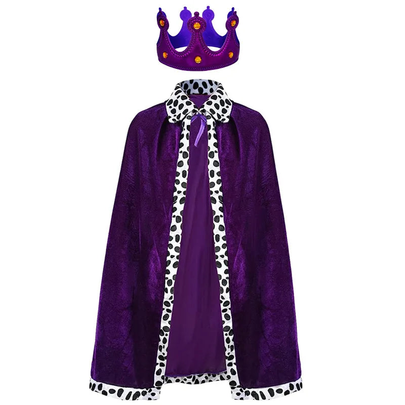 Adult Kids Cape King Prince Cosplay Costume