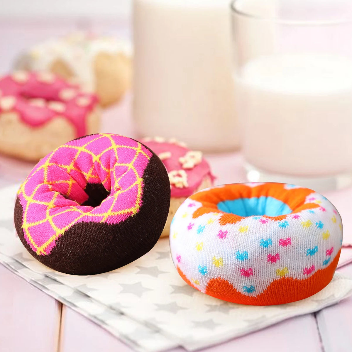 Colorful Donuts Socks 2 Pairs