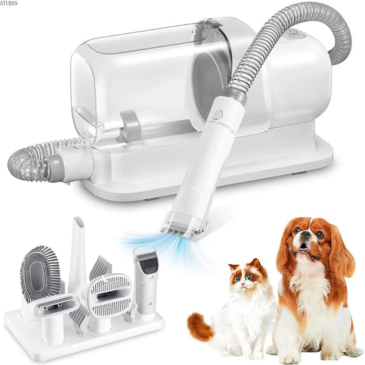 Pet Vacuum & Grooming Kit with 2.3L Capacity