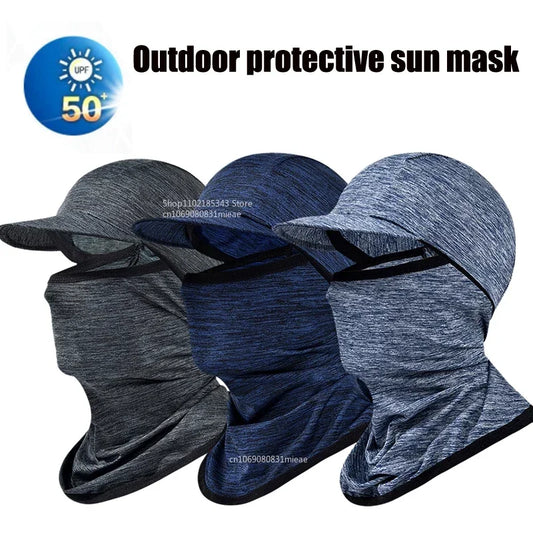 Ice Silk Headgear Sunscreen Face Cover UV Protection