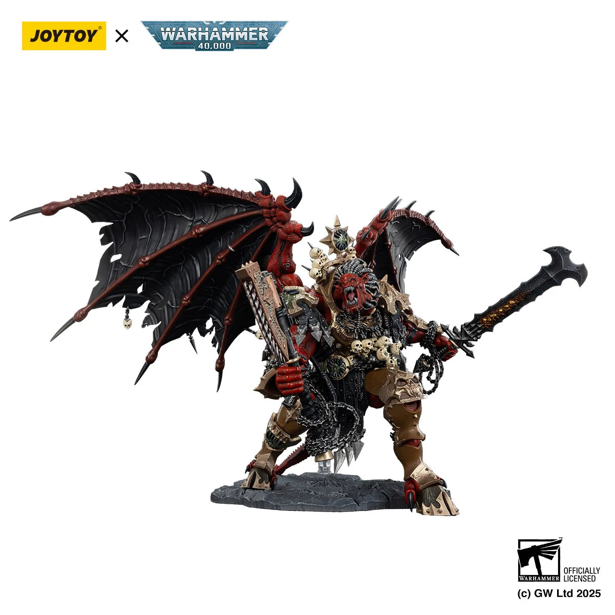 JOYTOY Warhammer 40k 1/18 Action Figures 38cm World Eaters Angron, Daemon Primarch of Khorne