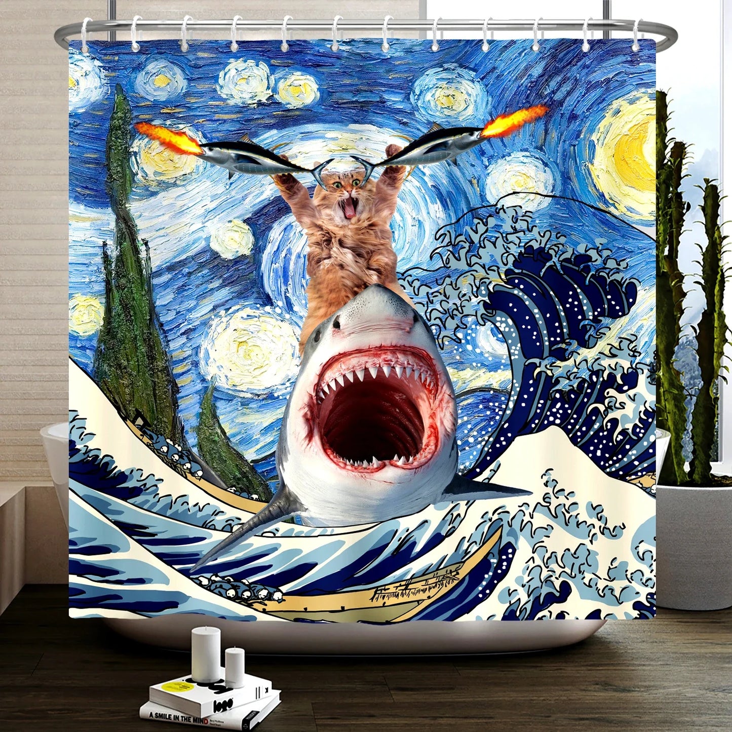 Funny Cat Shower Curtain