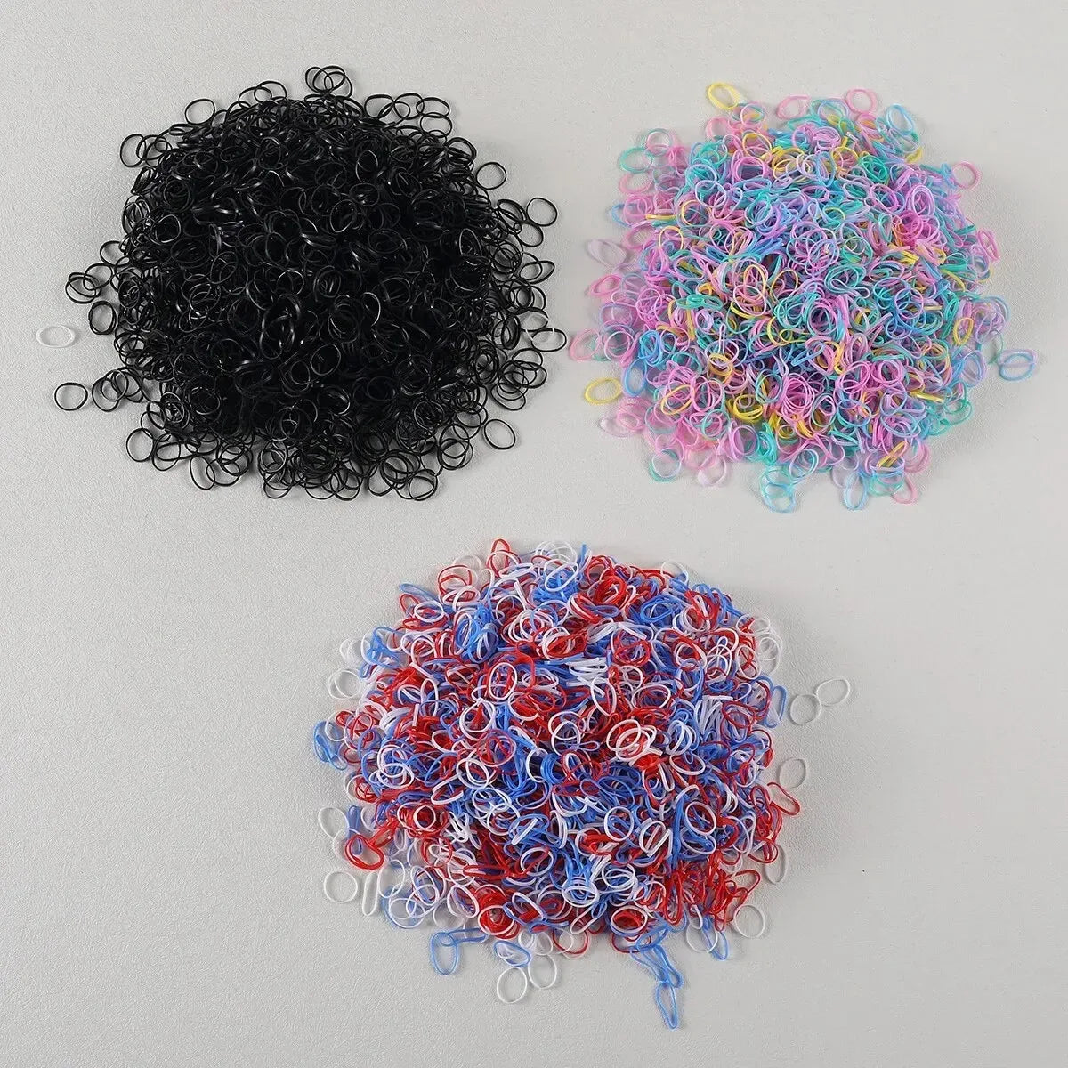 1500PCS Rubber Band Hair Ties