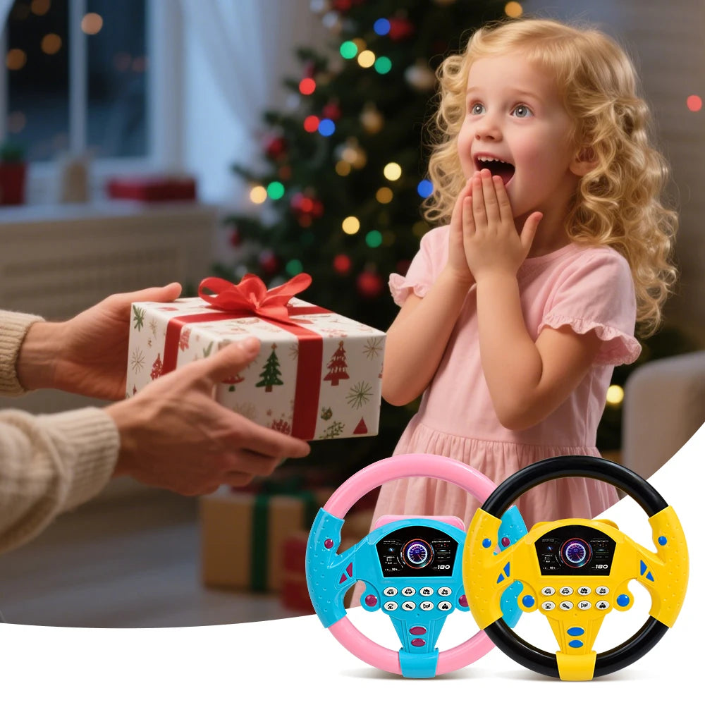 Steering Wheel Toy with Light Sound
