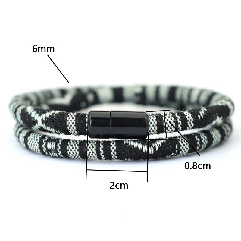 Men Bohemia Rope Magnetic Bracelet