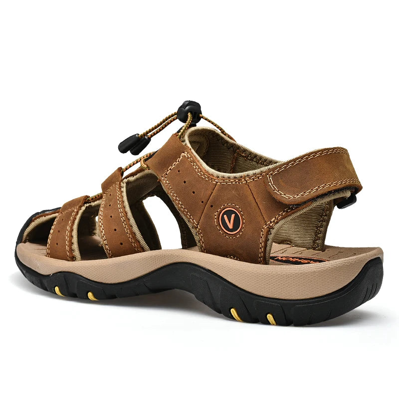 Summer Men Sandals Genuine Leather