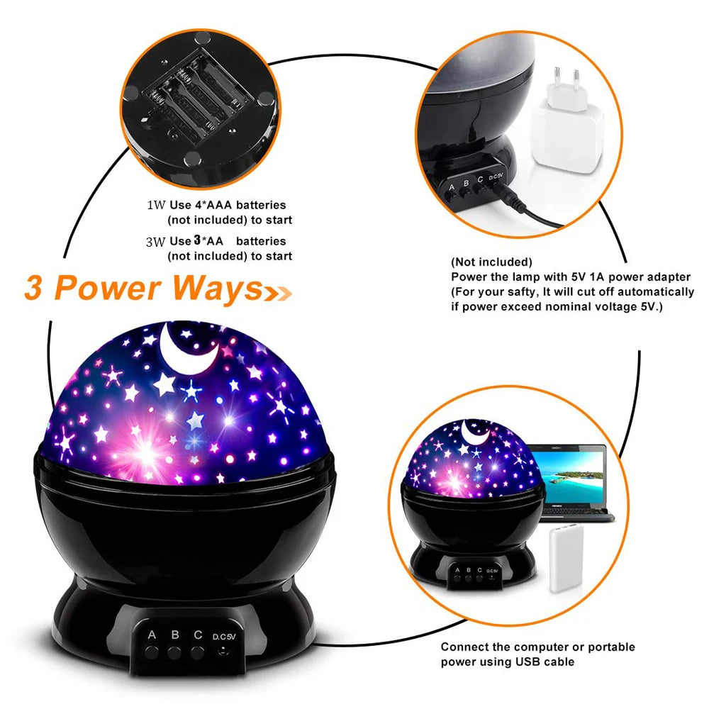 Star Projector Night Light Lamp