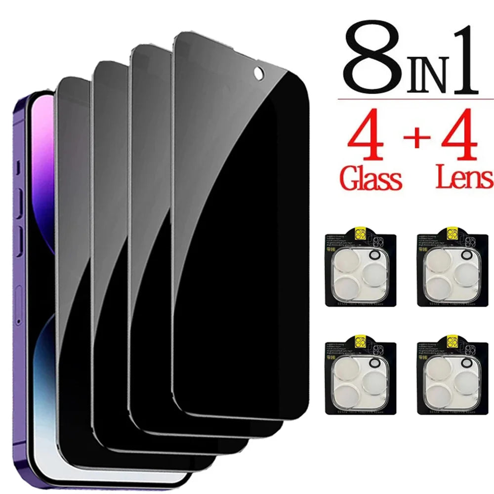 Privacy Screen Protector & Camera Protection Film For iPhone 17 16 15 14 13 Pro Max
