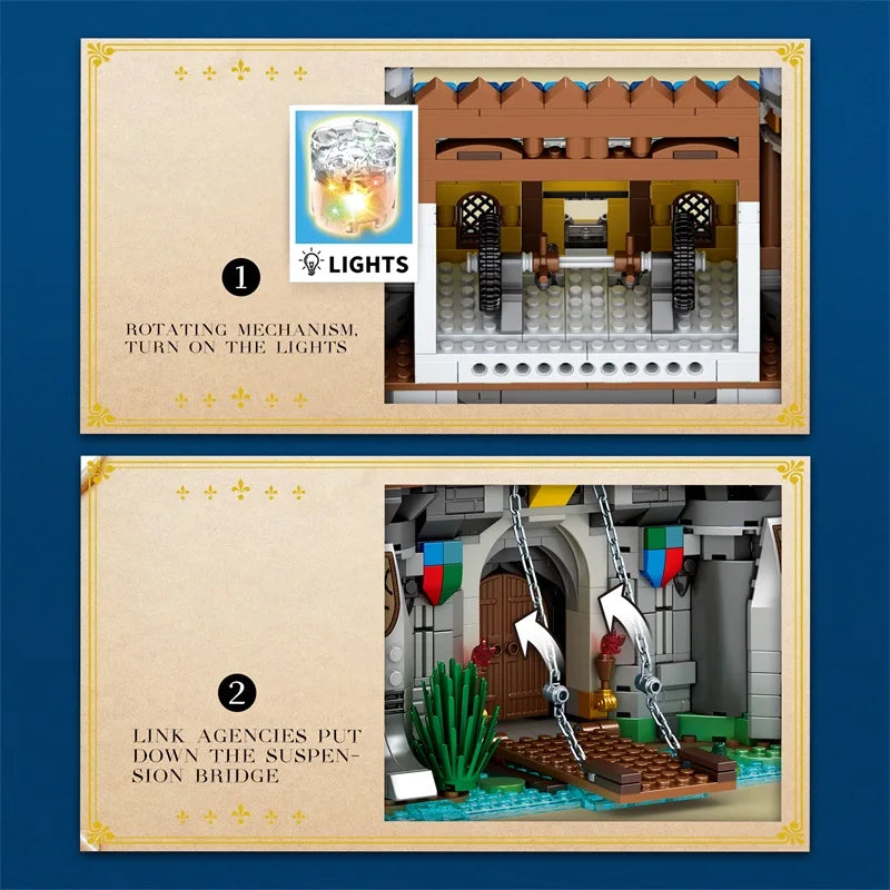 Reobrix Medieval Castle Building Blocks 2599pcs