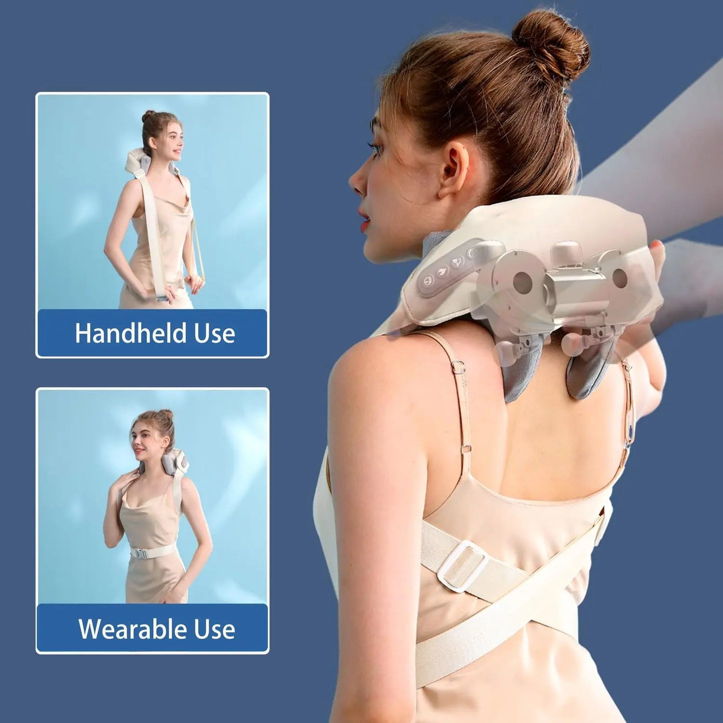 Deep Tissue Shiatsu Neck Back Massagers with Heat